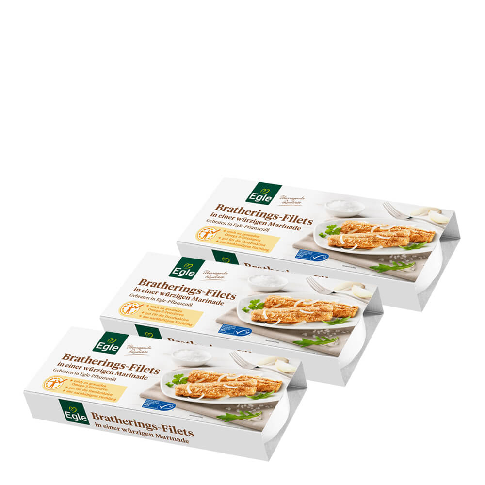 Bratherings-Filets in würziger Marinade, 3 x 325 g