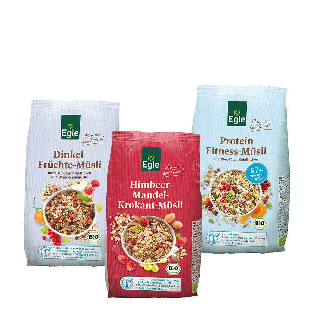 Bio Müsli-Paket, 3 x 375 g