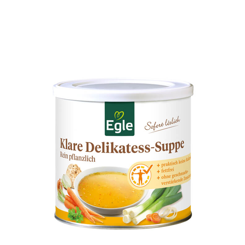 Klare Delikatess-Suppe