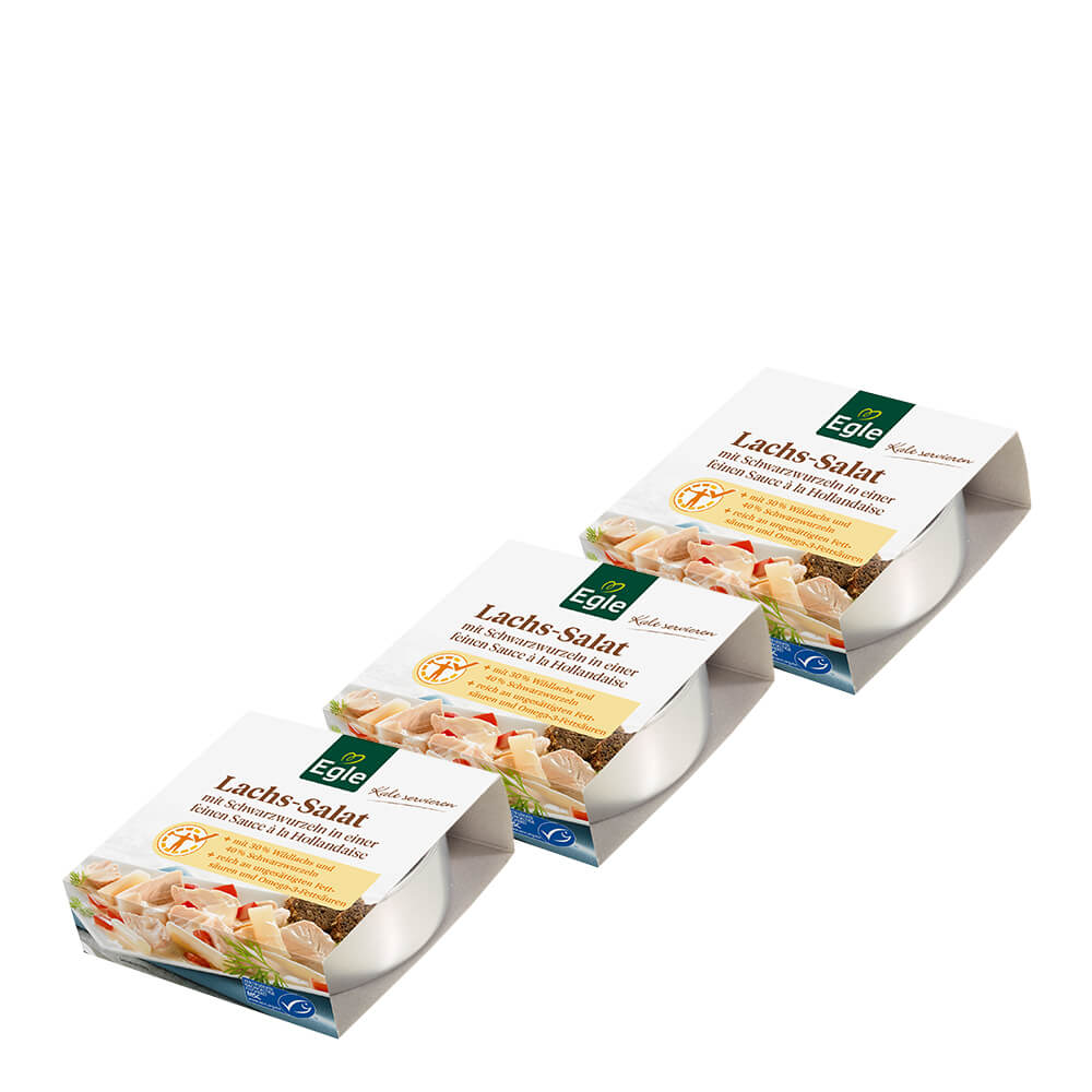 Lachs-Salat mit Schwarzwurzeln 3 x 190 g