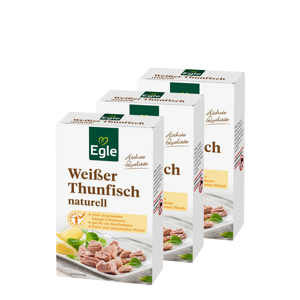 Weißer Thunfisch naturell 3 x 120 g