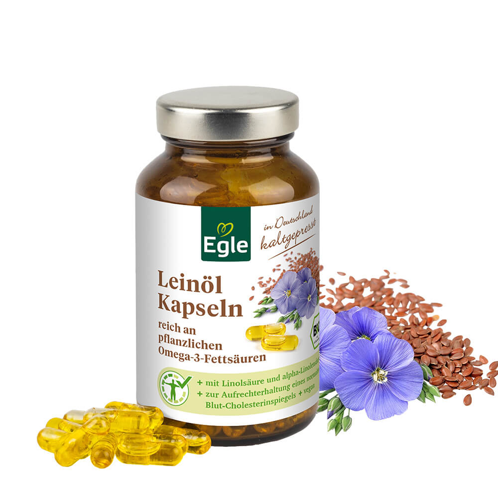 Bio Leinöl Kapseln, 130 Kapseln