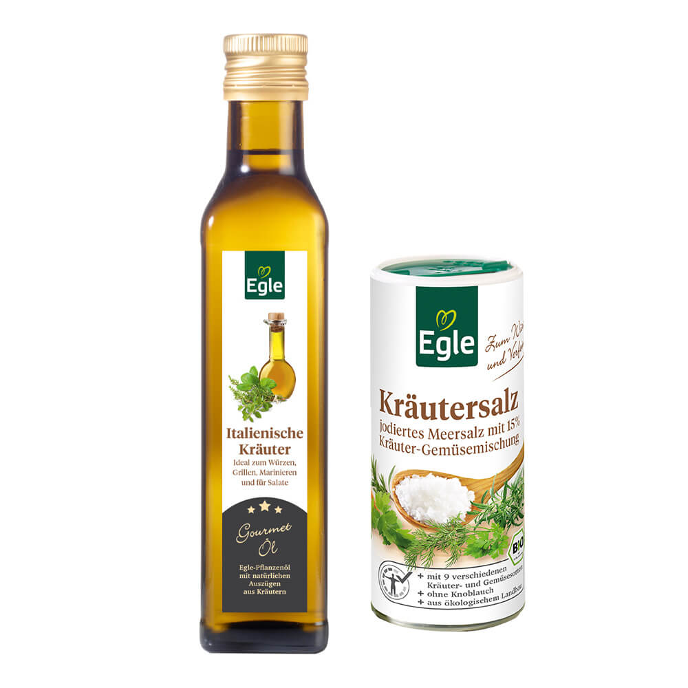 Gourmet Öl Italienische Kräuter + Kräutersalz - Gratis
