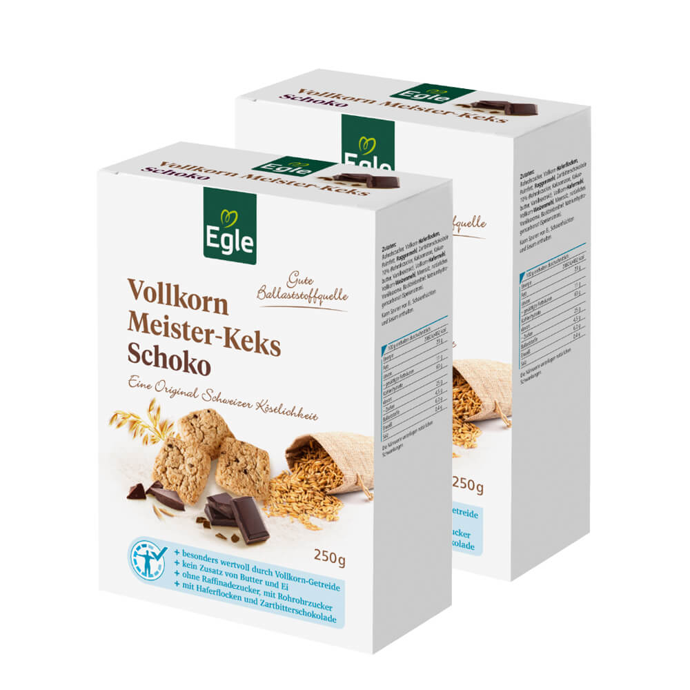 Vollkorn Meister-Keks Schoko 2 x 250 g
