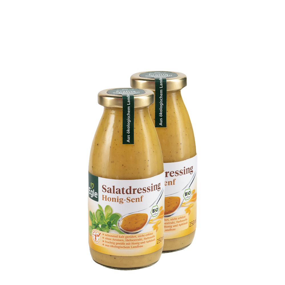 Bio Salatdressing Honig-Senf 2 x 250 ml