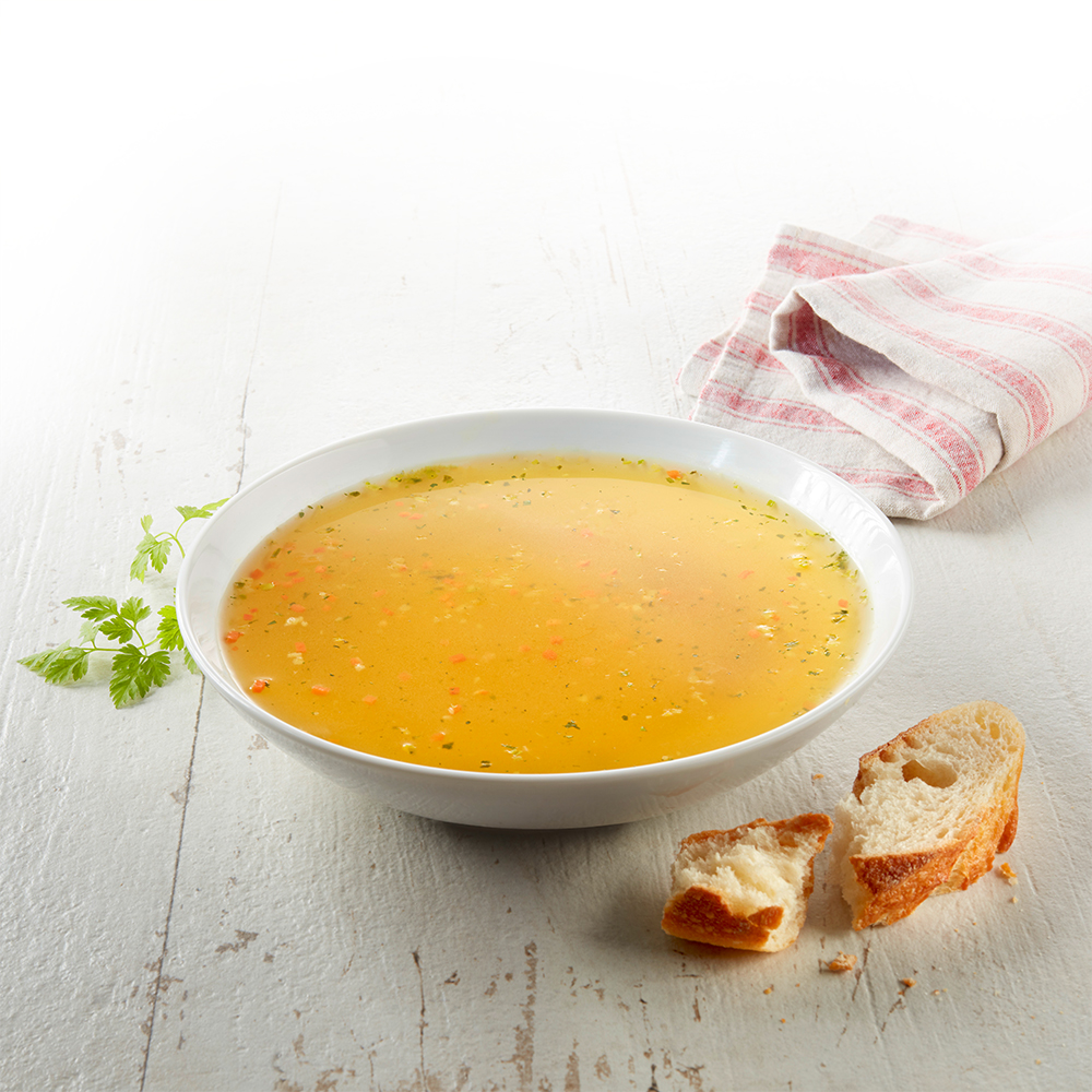 Klare Delikatess-Suppe