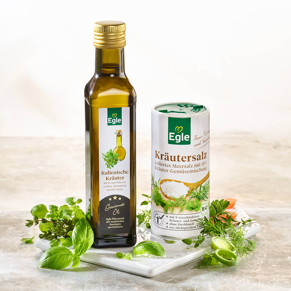 Gourmet Öl Italienische Kräuter + Kräutersalz - Gratis